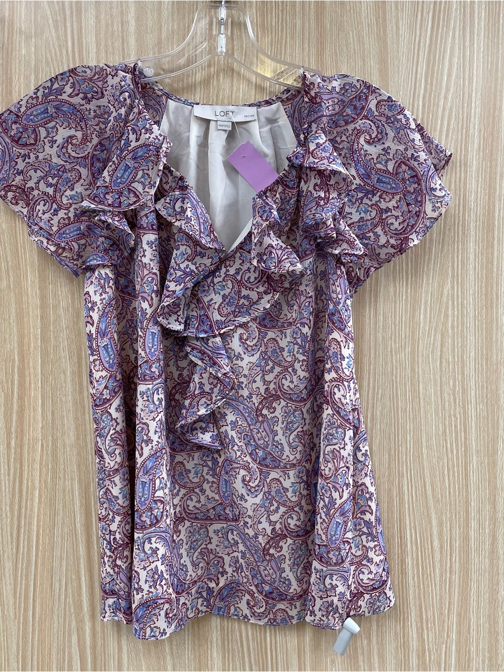Loft Purple Print Top Size XXSP
